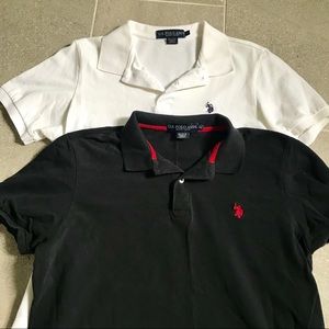 Men’s White/Black U.S. Polo Assn. Shirt Bundle